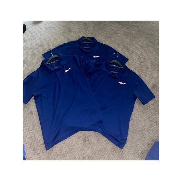Three Pack of Blue ATP Flight School "Sport-Tek" Dri Fit Unisex Polos Bundle - M - Picture 6 of 6